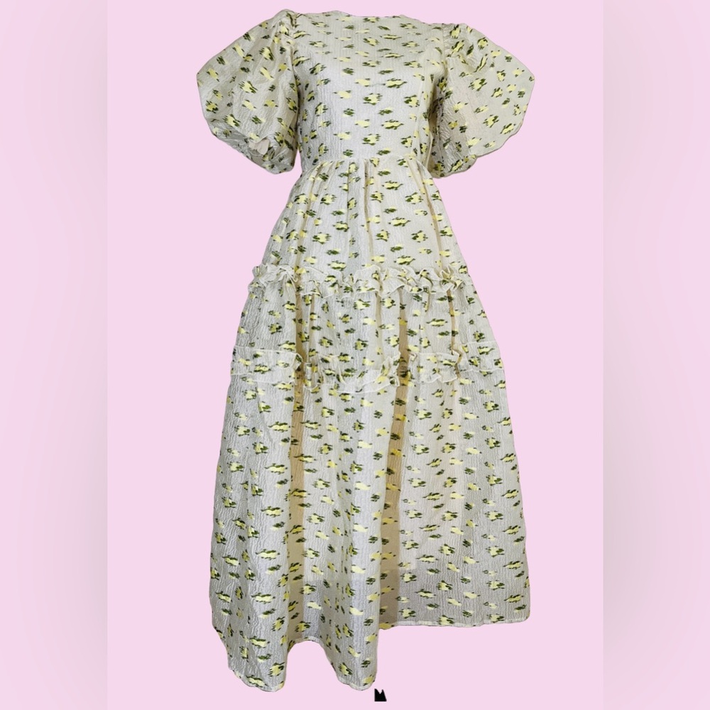 SISTER JANE Dream Meadow Jacquard Midi Dress